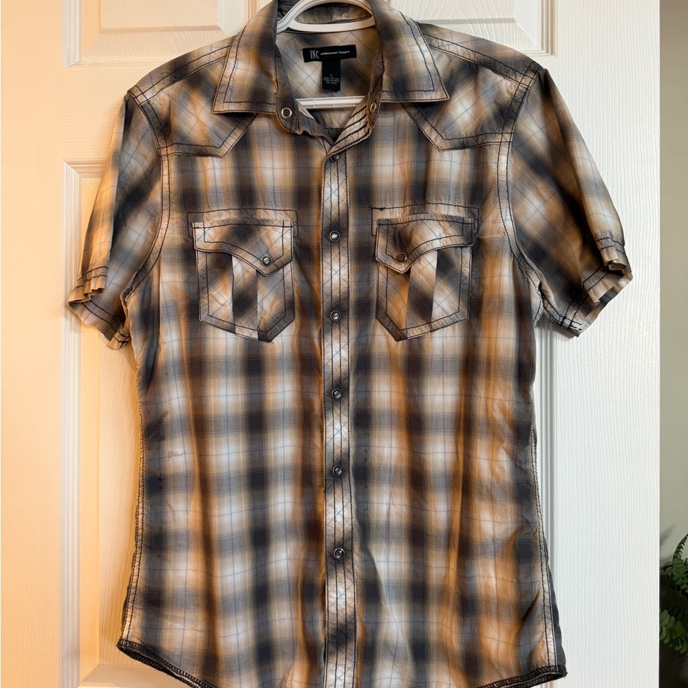 Men's Plaid Short Sleeve Shirt